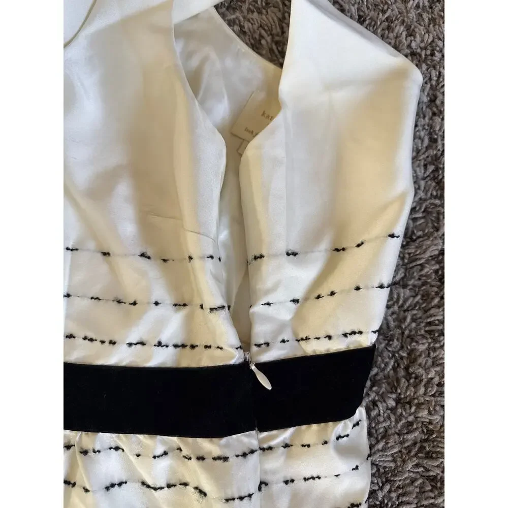 Women's Kate Spade New York Trish Be Dazzled Cream Black Dress Size 8